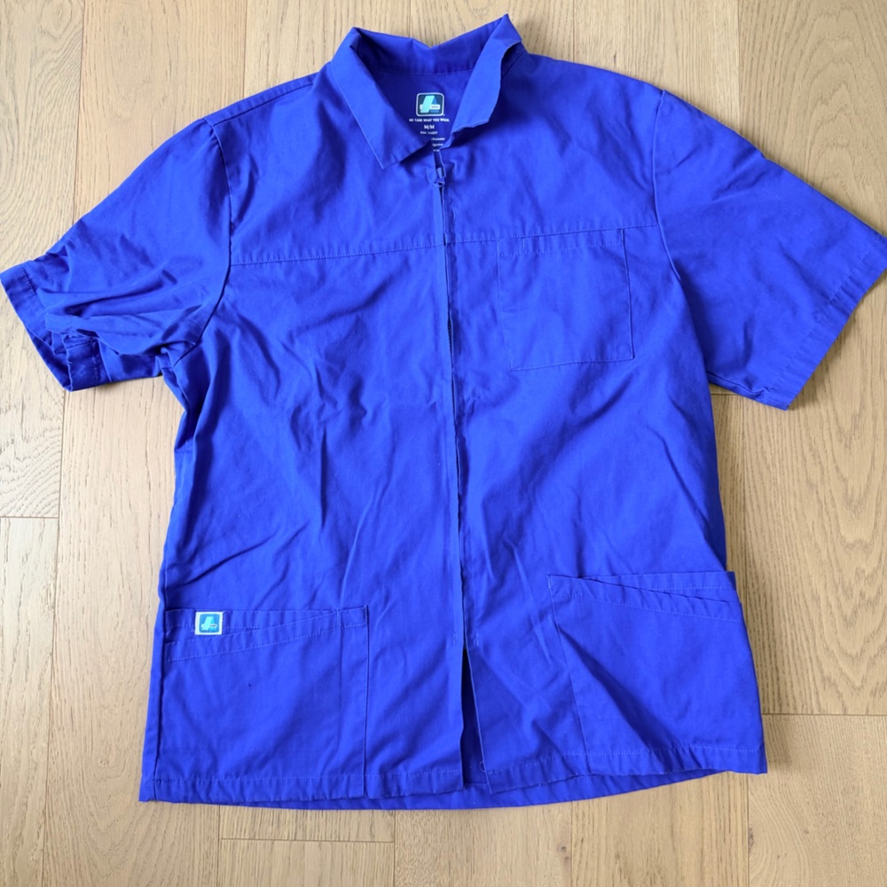 Two zippered Short Sleeve scrub Shirts